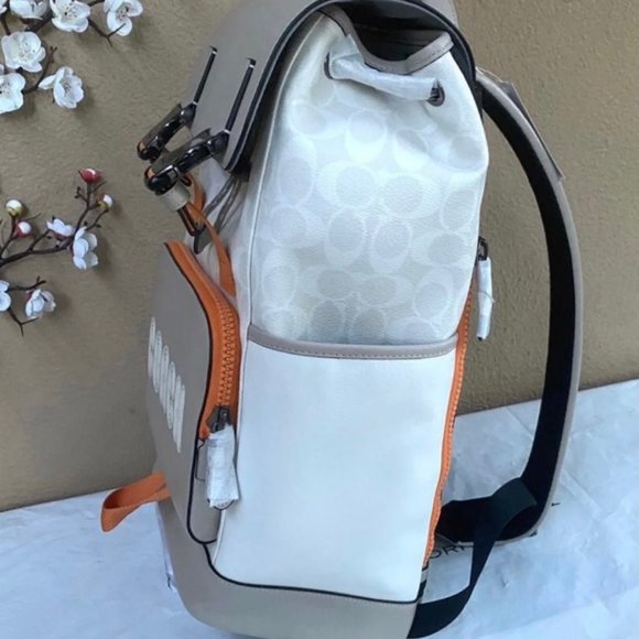 coach Track Backpack In Colorblock Signature Canvas With Coach C8130 - Picture 3 of 9